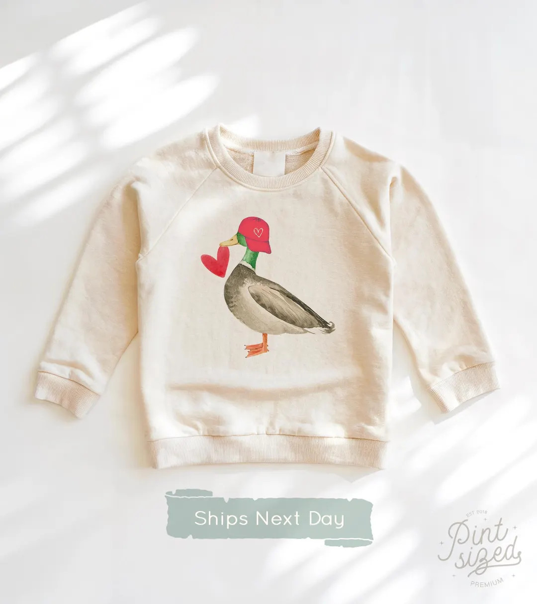 Valentines Day Duck Toddler Shirt - Cute Love Duck Tee - Cute Waterfowl Natural Kids Shirt - Etsy | Etsy (US)