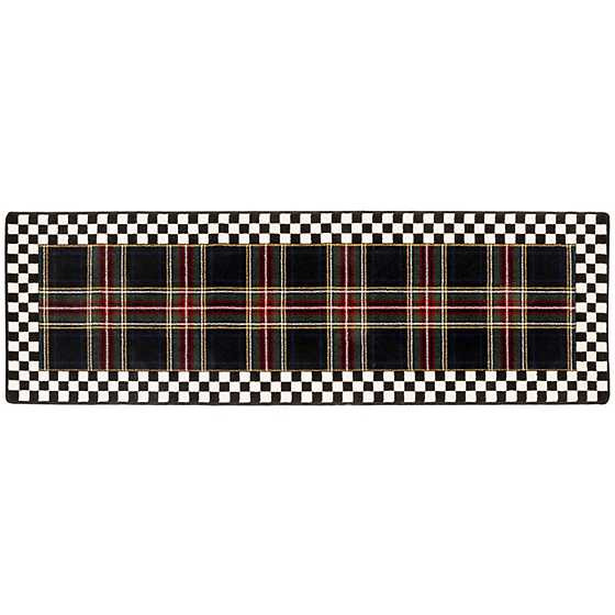 Black Stewart Tartan Rug - 2'6" x 8' Runner | MacKenzie-Childs