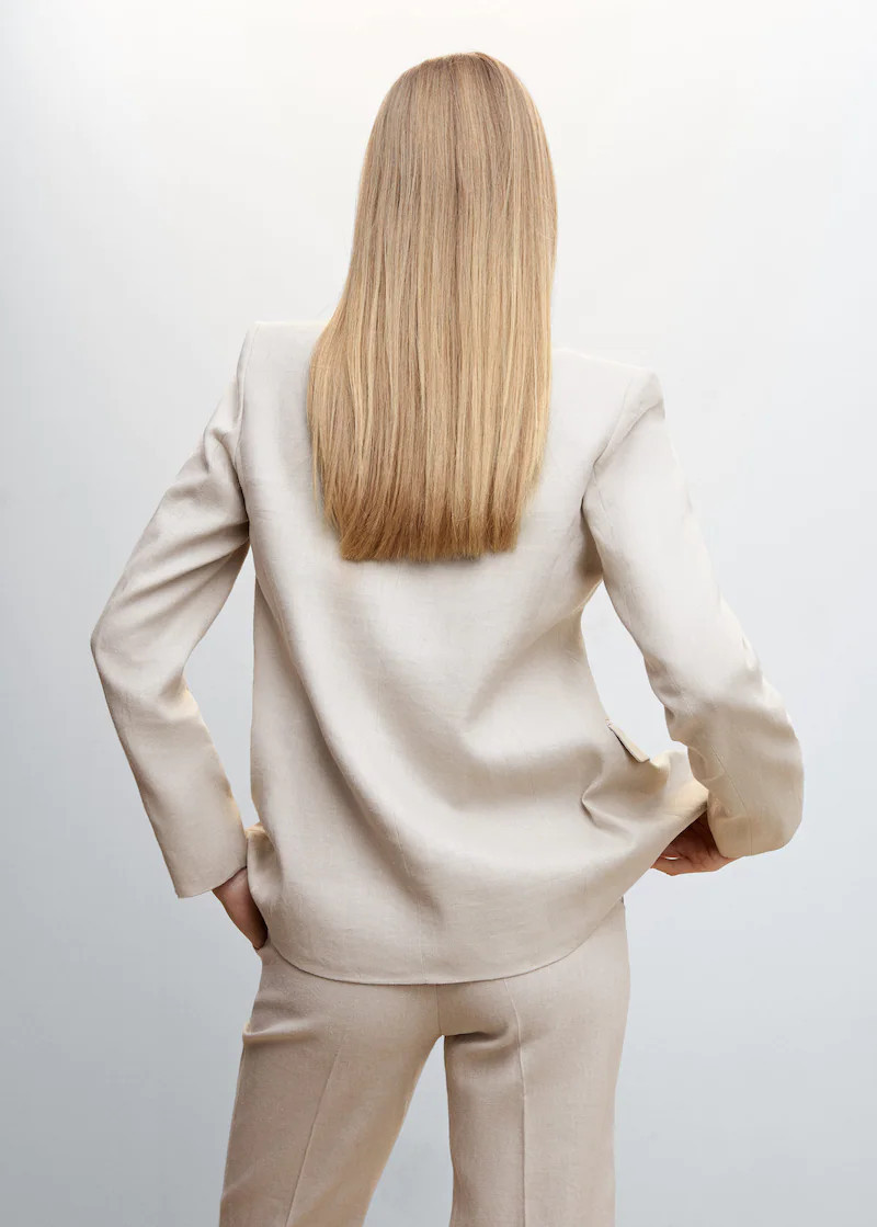 100% linen suit blazer | MANGO (US)