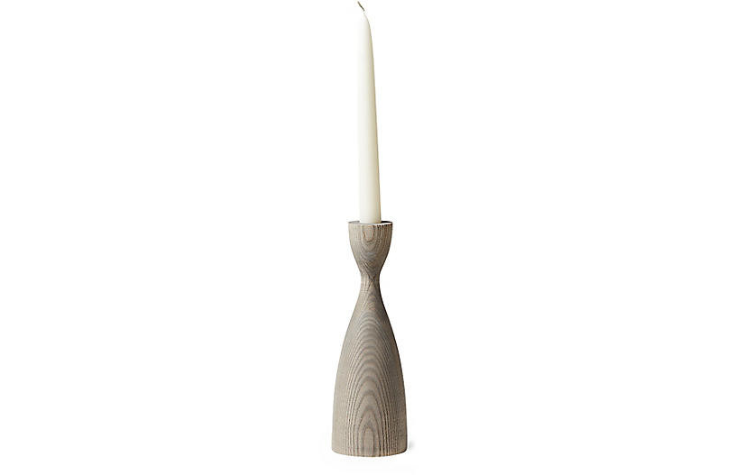 Pantry Candlestick - Gray - Farmhouse Pottery - 9 | One Kings Lane