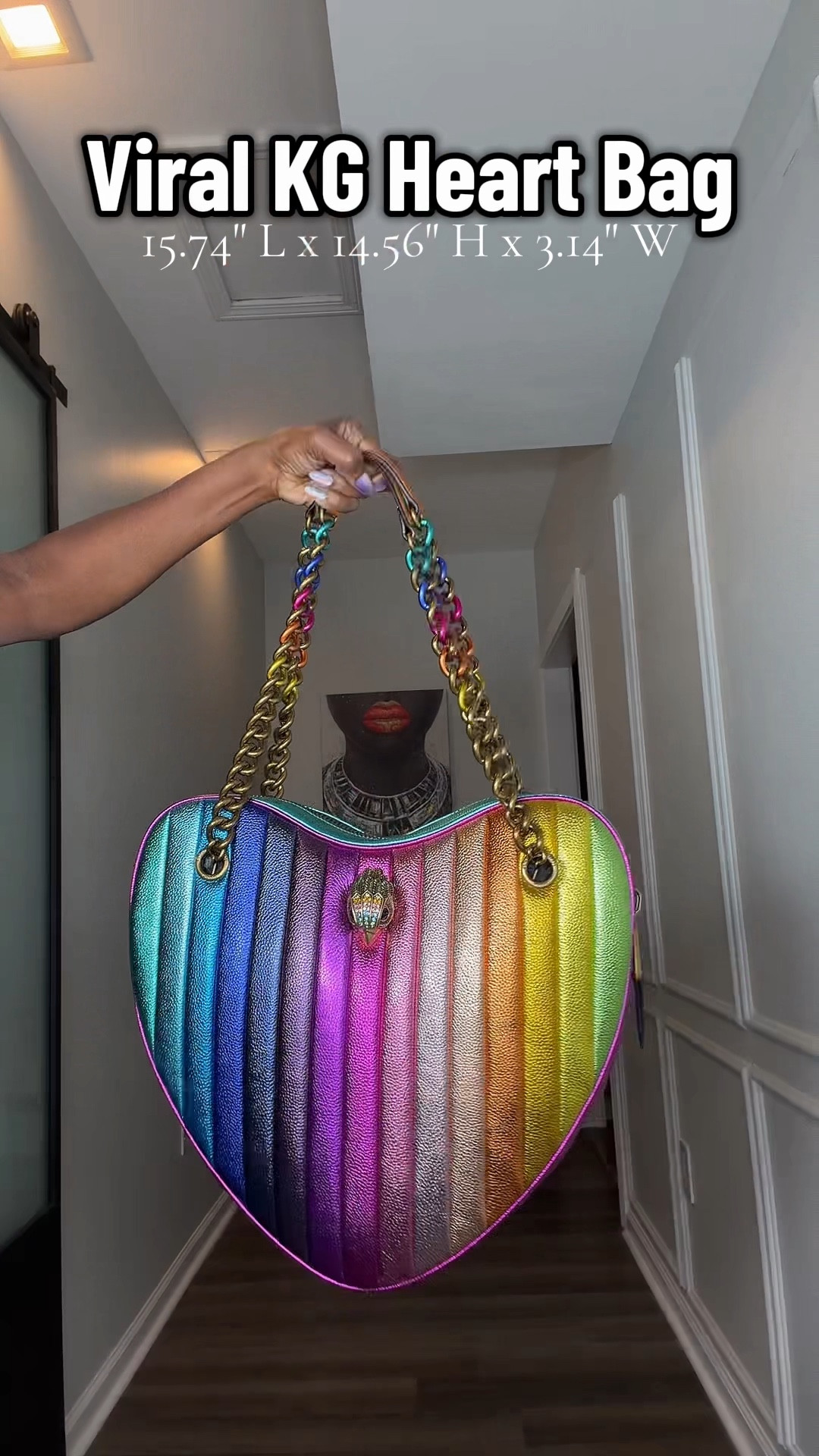 When your bag matches your energy — bold, bright, and a little extra! 
Viral heart bag you need! 


