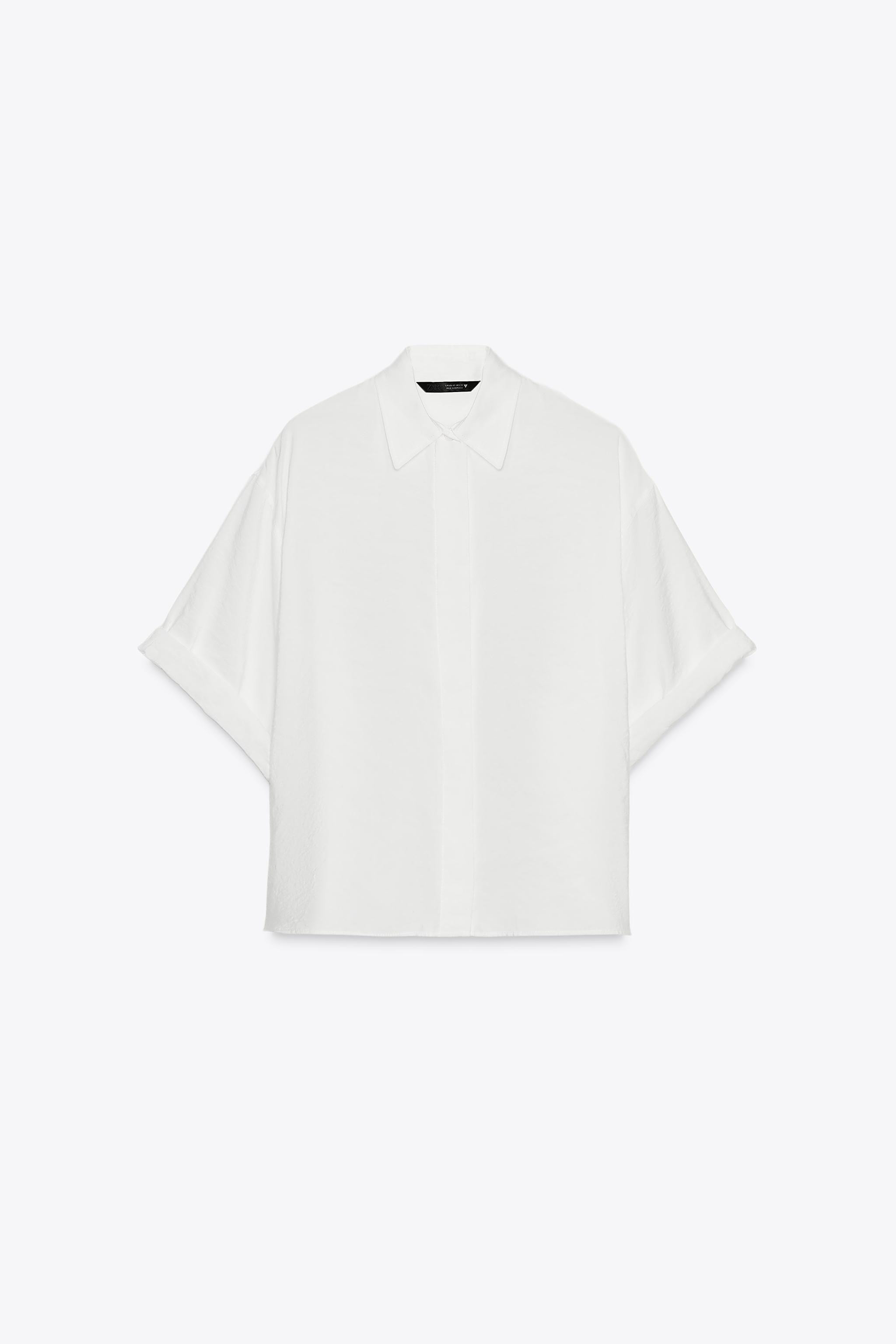 FLOWY SHORT SLEEVE SHIRT | Zara US