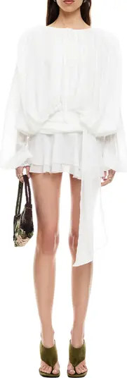 Elements Long Sleeve Chiffon Minidress | Nordstrom