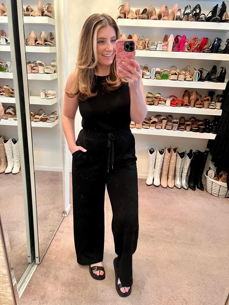Amazon jumpsuit, black sandals, iPhone case, silver jewelry, thermal brush, casual outfits, weekend outfit 

#LTKstyletip #LTKfindsunder50 #LTKshoecrush