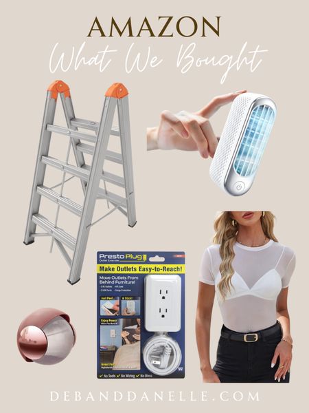 We bought so many random items from Amazon including this personal cooling fan, sheet top, and ladder. #home #springoutfit #amazonfinds 

#LTKmidsize #LTKhome
