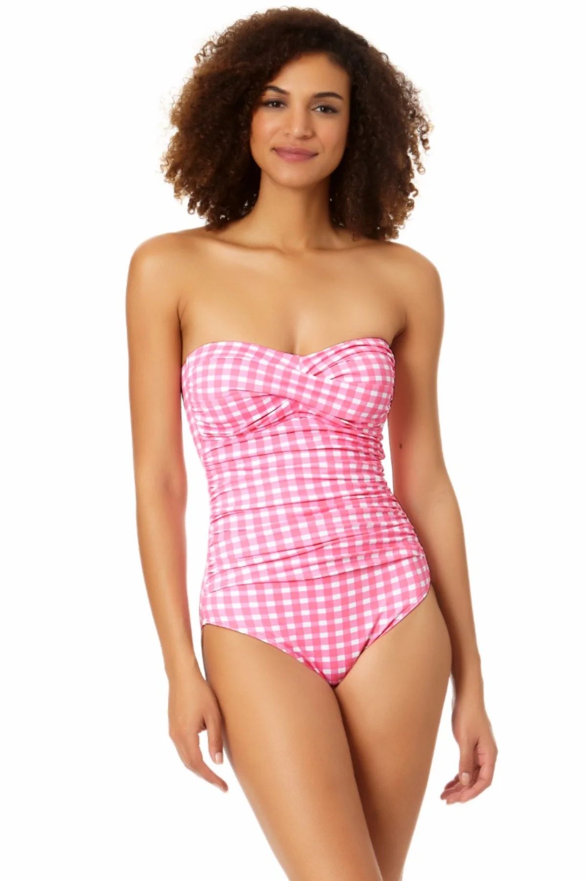 Anne Cole - Twist Front Shirred One Piece Swimsuit | Anne Cole