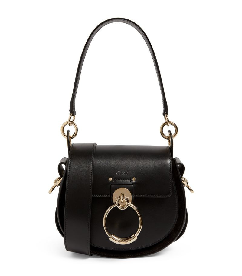 Chloé Small Leather Tess Saddle Bag | Harrods