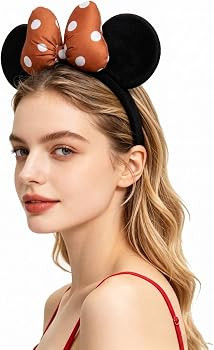 ODOCARE Handmade Mouse Ears Headband for Women and Ladies, Polka Dot Bow Mini Ears Costume Access... | Amazon (US)
