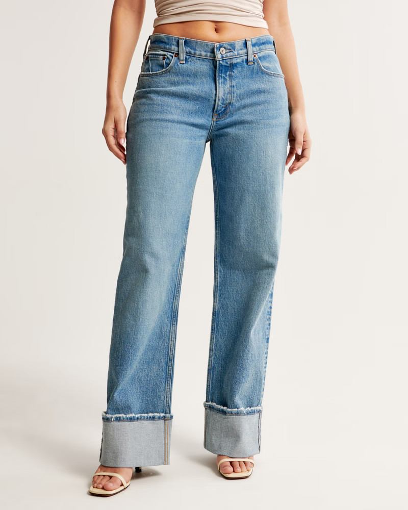 Curve Love Low Rise Baggy Jean | Abercrombie & Fitch (US)