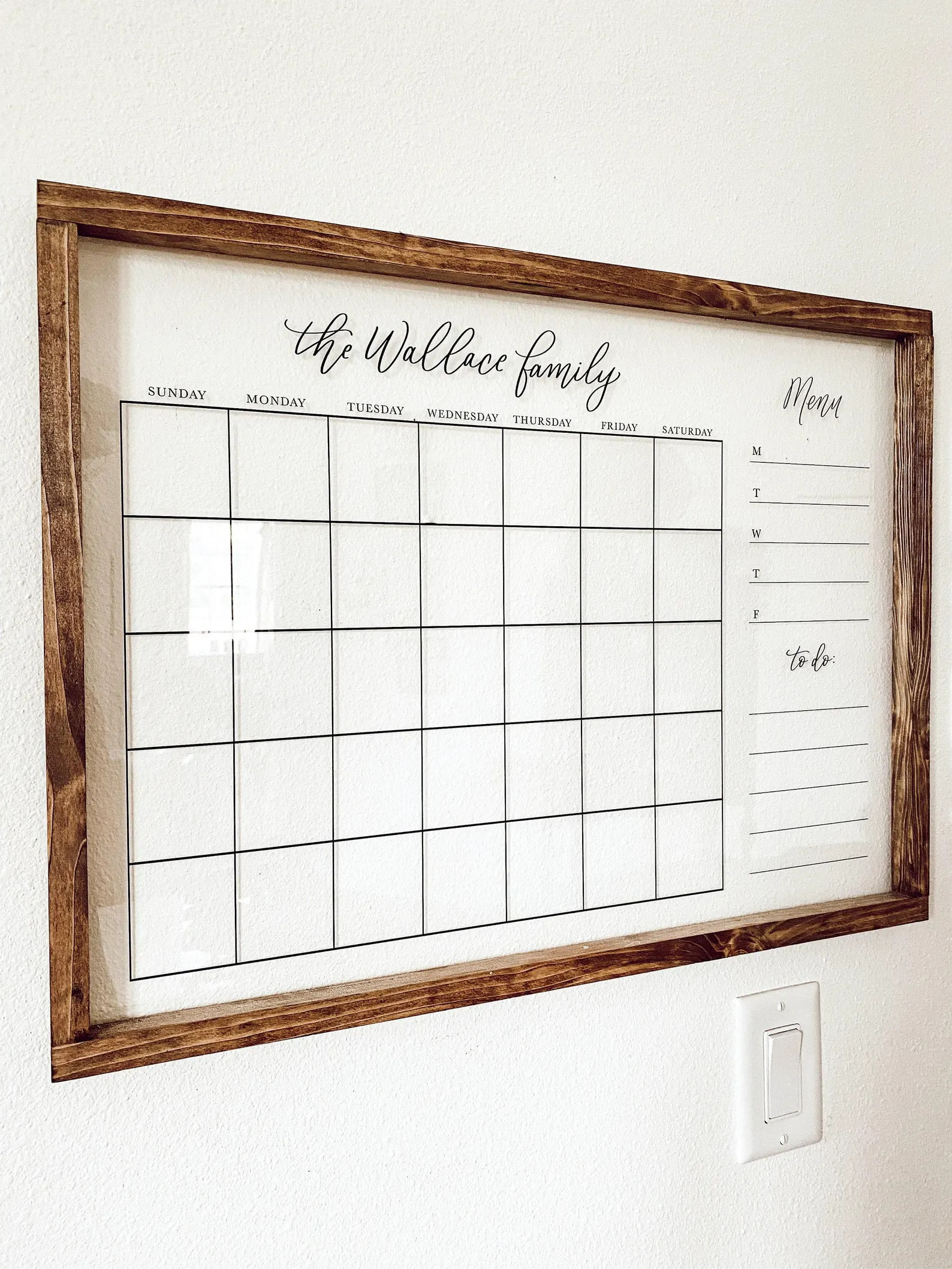 Personalized* Framed Acrylic Wall Calendar, Personalized Calendar Large Calendar Dry Erase Monthl... | Etsy (US)