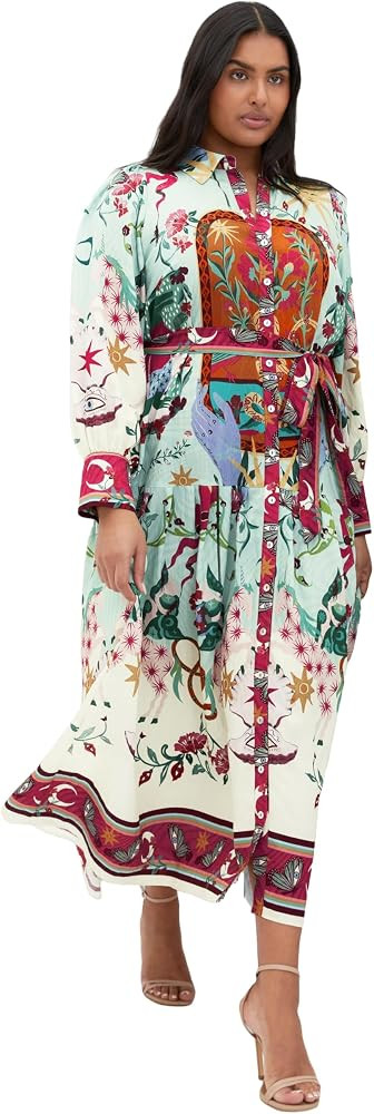 City Chic Plus Size Dress - Ezra Dreamscape Print Maxi | Amazon (US)