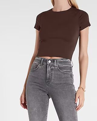 Body Contour Cropped Crew Tee | Express