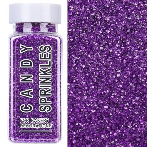 Purple Sanding Sugar Sprinkles, 4.6 oz Edible Sparkling Sugar Crystals for Baking Topping, Cupcakes, Cookies, Ice Cream & Cake Decorating, Wedding Party Easter Halloween Supplies | Amazon (US)
