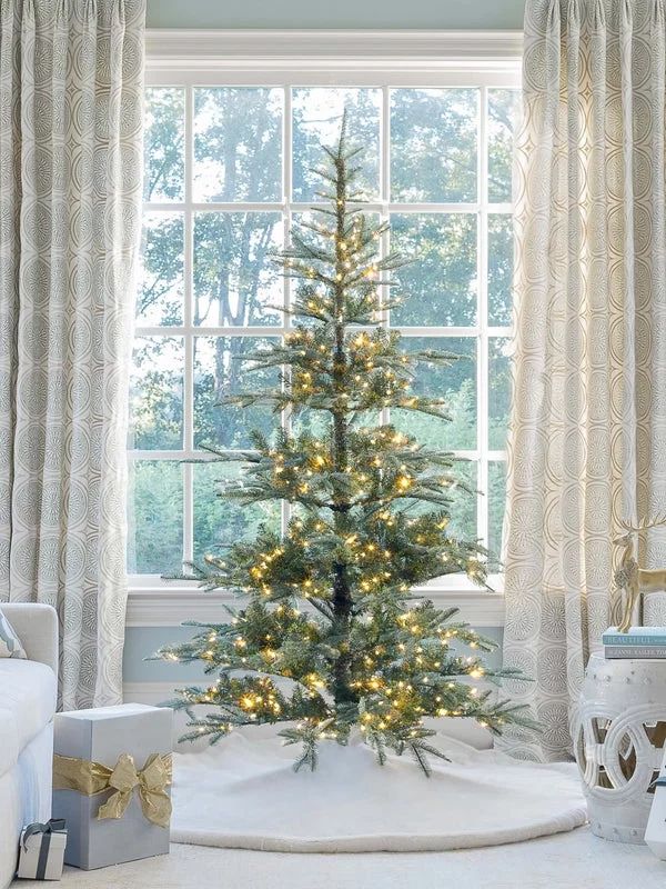 King of Christmas 7' King Noble Fir Artificial Christmas Tree with 500 Warm White LED Lights | Walmart (US)