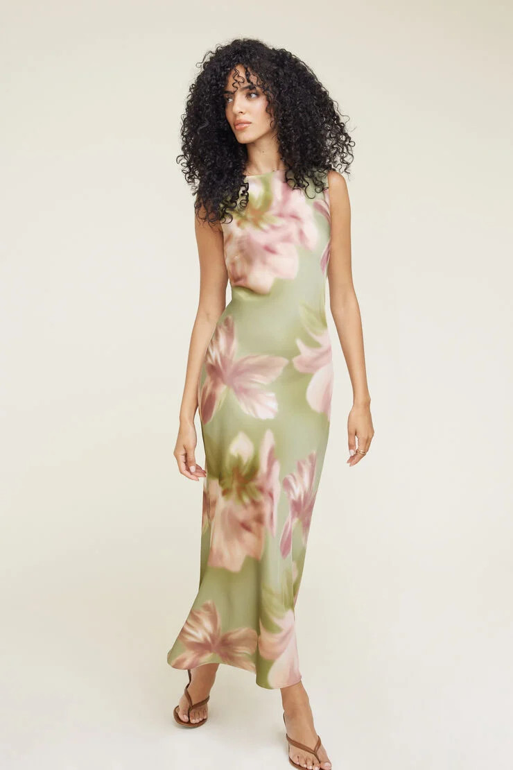 Liora Satin Maxi Slip Dress | Dynamite Clothing