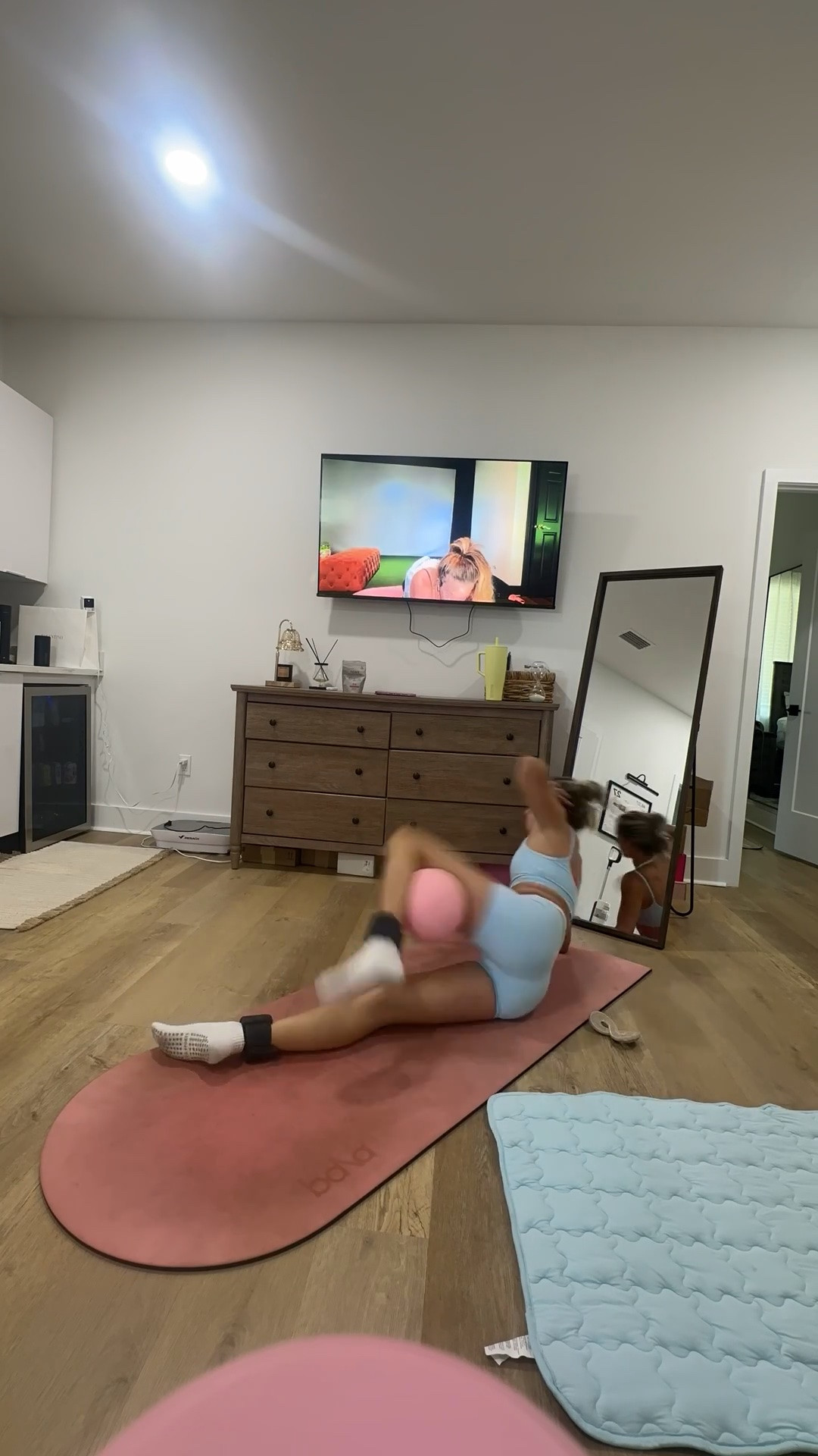 Amazon size XS OMKAGI Workout Sets for Women Cute Doubel Layer Open Back Sports Bras Gym Shorts Outfits

My workout and workout gear for my daily workout. I take pilates classes from @lexfish  on Instagram she has a whole online platform and membership! Most of my pilates gear and tools are from Bala. Bala use code SLOANE15. 
#workoutgear #workoutwear #pilates #ootd #outfit #athleticwear #athleticoutfit #bikershorts #sportsbra #pilatesoutfit #athleisure #bala #pilatesworkout #pilateslovers #pilatestiktok #balabangles

#LTKfitnessgoals #LTKActive #LTKSaleAlert