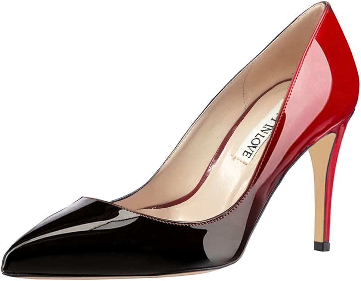 JOY IN LOVE Women's Pumps Shoes 3.5" High Heels Pointy Toe Stiletto Pumps | Amazon (US)