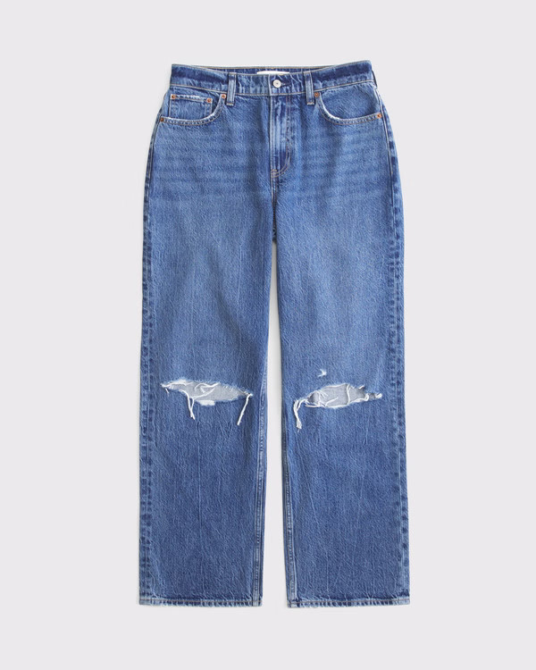 Women's Curve Love High Rise Loose Jean | Women's Bottoms | Abercrombie.com | Abercrombie & Fitch (US)