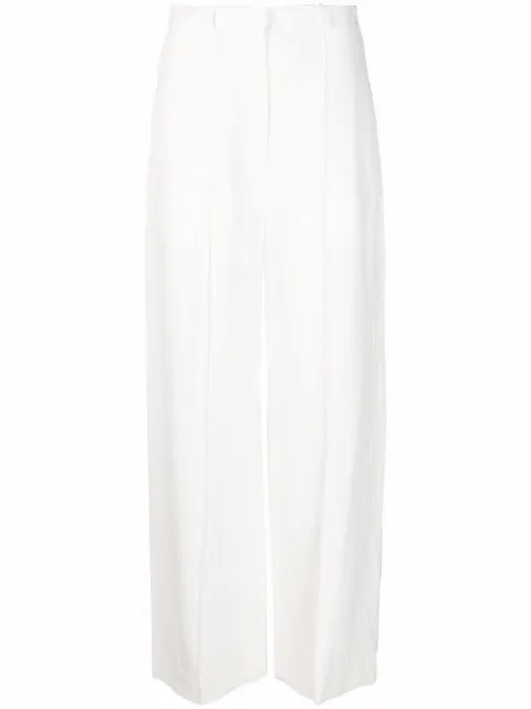 Totême Wide Leg Trousers - Farfetch | Farfetch Global