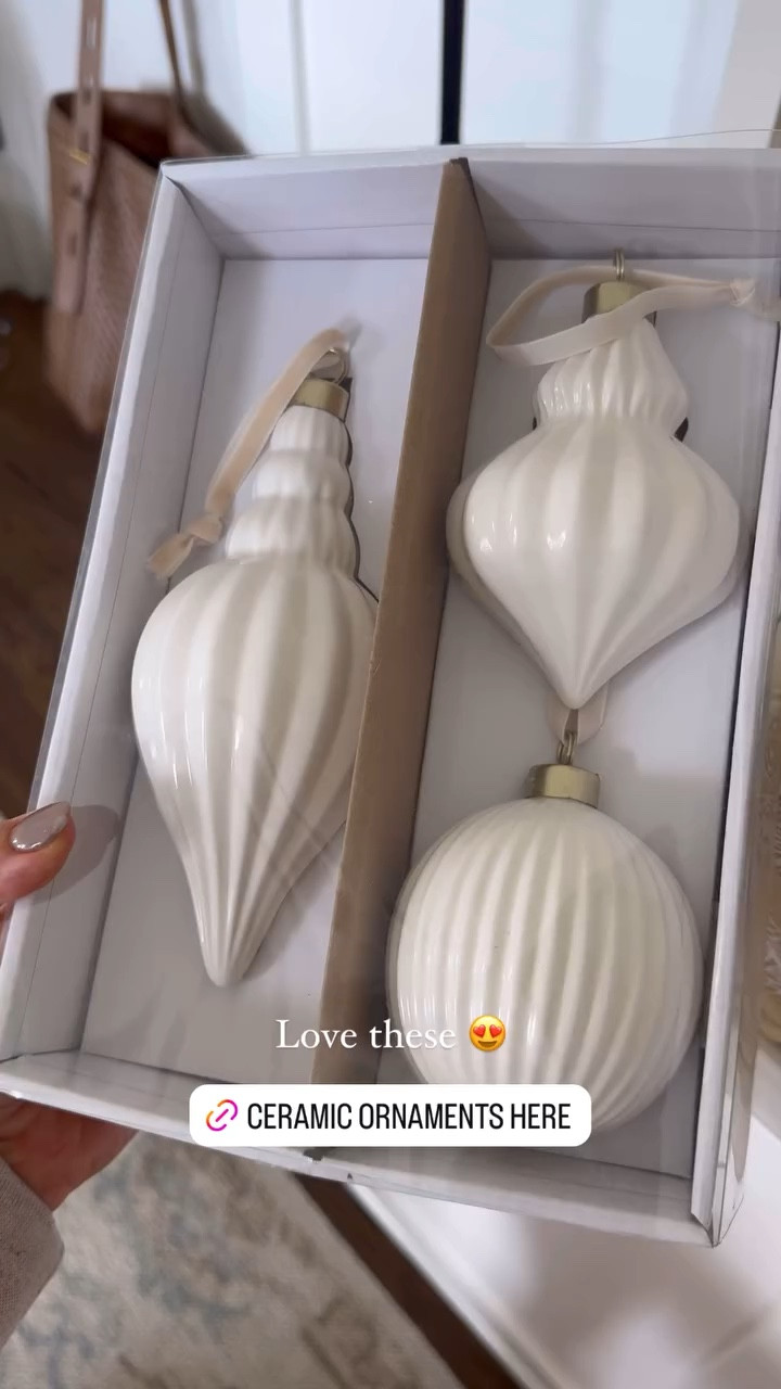 Ceramic ornaments from Walmart studio McGee look for less 

#LTKHome #LTKSeasonal #LTKVideo
