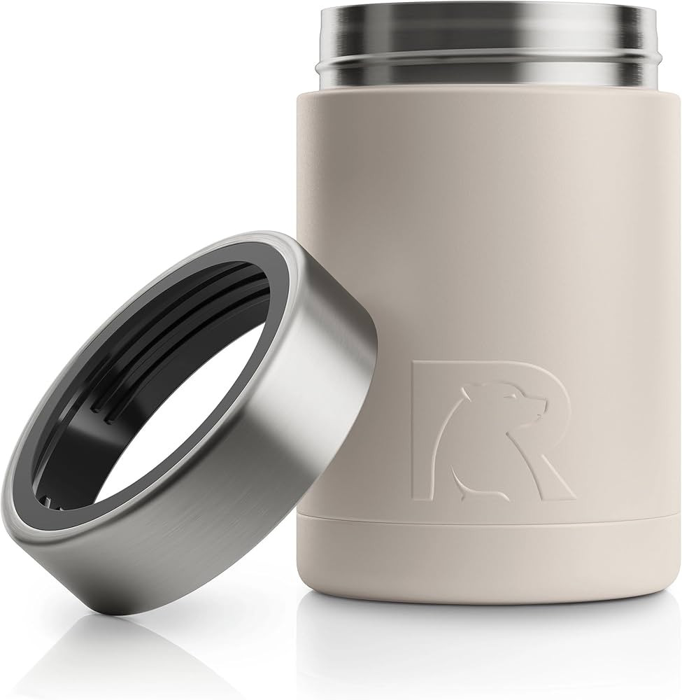 RTIC Can Cooler Insulated, Beer, Beverage, Soda Can Cooler with Lid, Stainless Steel Metal, Doubl... | Amazon (US)