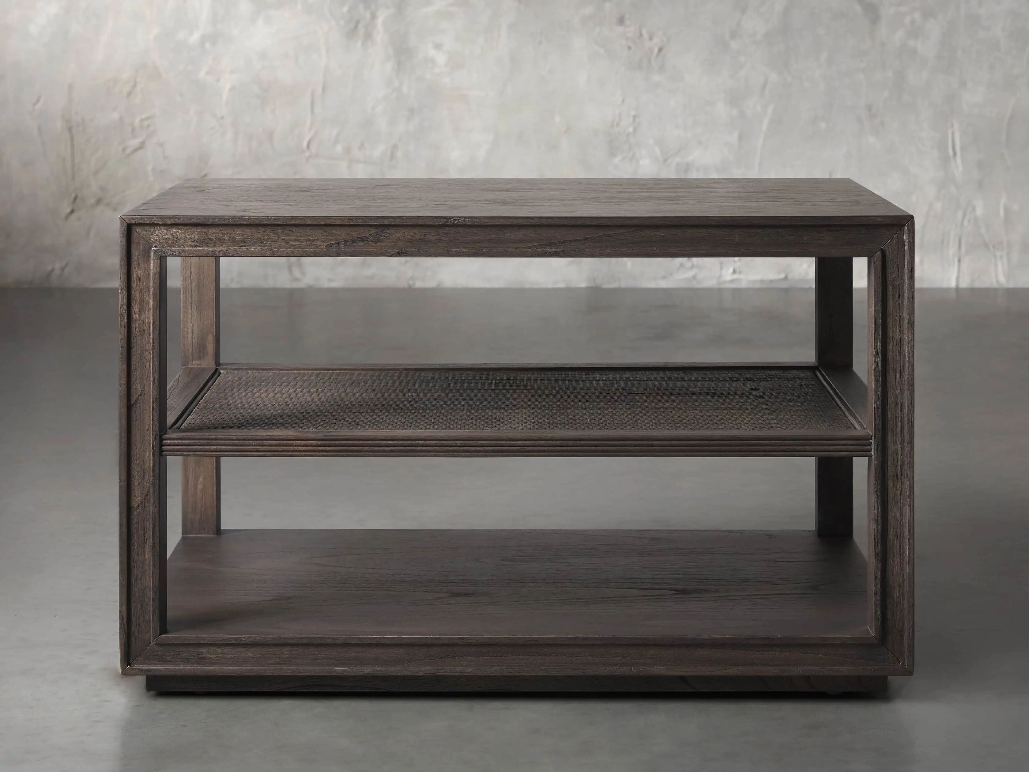 Pearson Cane End Table in Bastian Brown | Arhaus