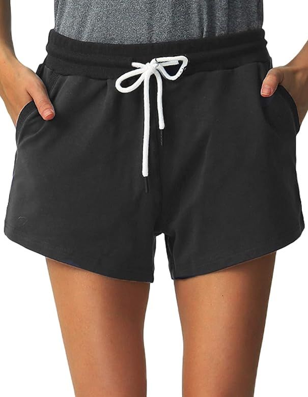 SPECIALMAGIC Sweat Shorts for Women Cotton Shorts with Pockets Running Sweatpants Lounge Sweat Jogge | Amazon (US)