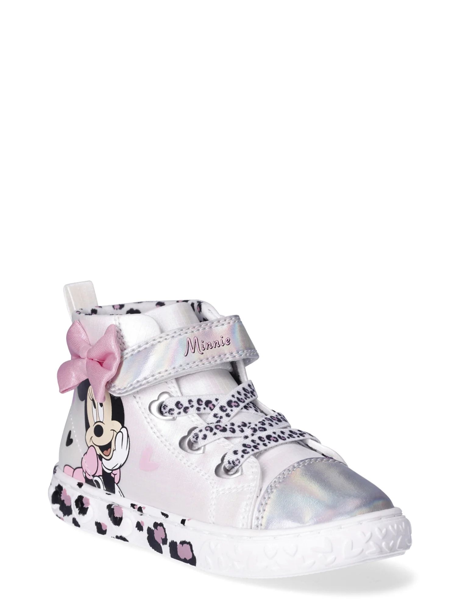 Disney Toddler Girls Minnie Mouse High Top Sneakers, Sizes 7-12 - Walmart.com | Walmart (US)