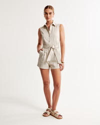 Belted Utility Romper | Abercrombie & Fitch (US)