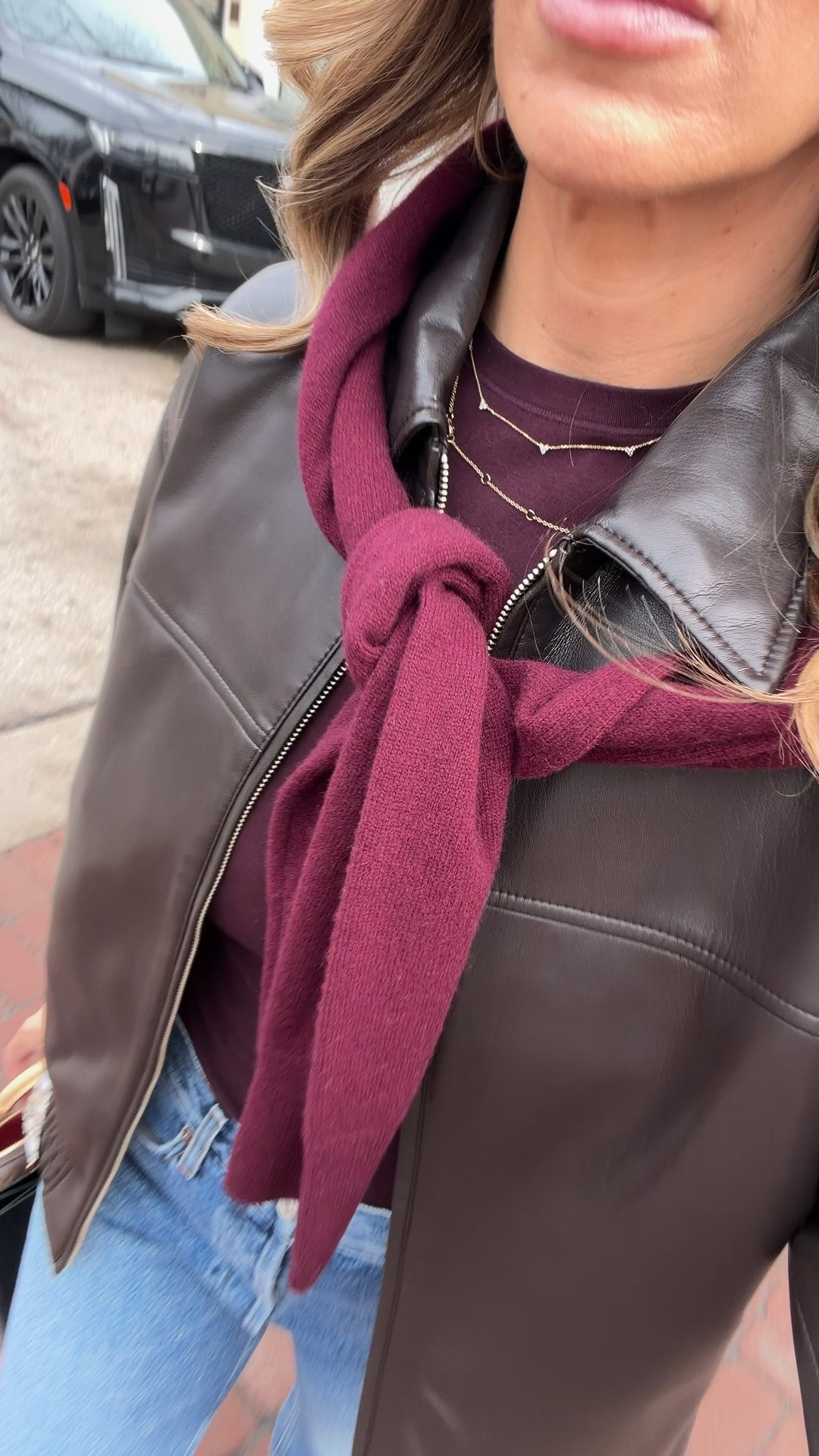 Shopping day outfit 
Size medium faux leather jacket 

#LTKOver40 #LTKMidsize #LTKootd