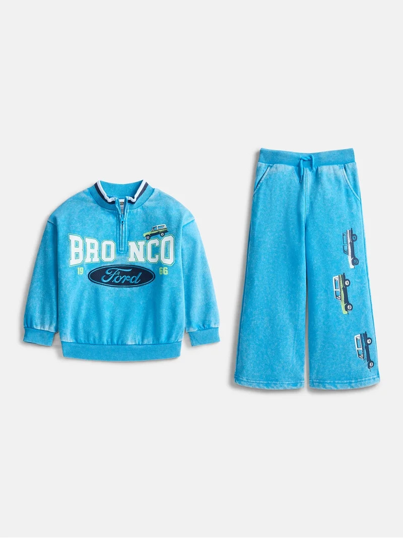 Ford Bronco Toddler Boys Quarter Zip Pullover and Pants Set, 2-Piece, Sizes 12M-5T | Walmart (US)