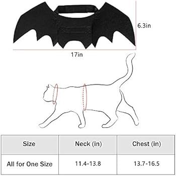 Cat Halloween Costume Bat Wings Pet Apparel Halloween Party Dress Up Accessories for Cat Small Do... | Amazon (US)