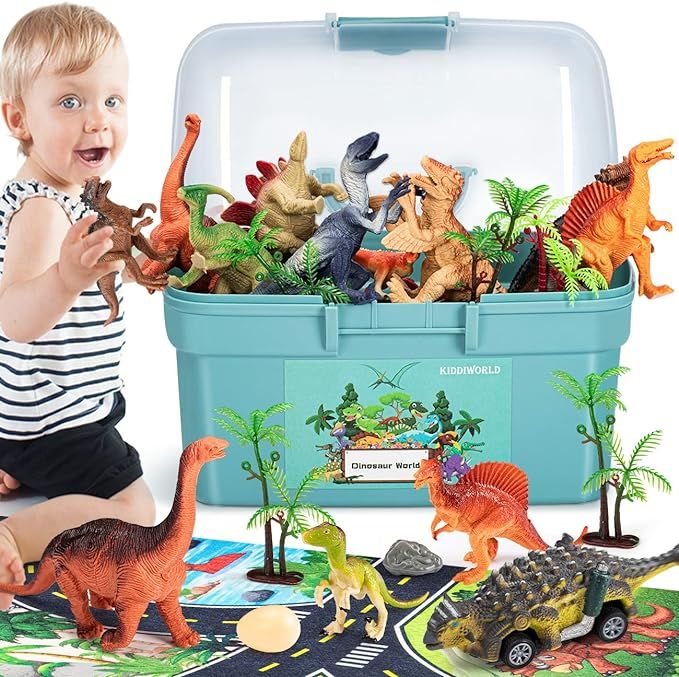 Dinosaur Toys for 3 4 5 Year Old Boys Gifts, Dinosaurs Toys for Kids 3-5-7, Dino Figures Activity... | Amazon (US)