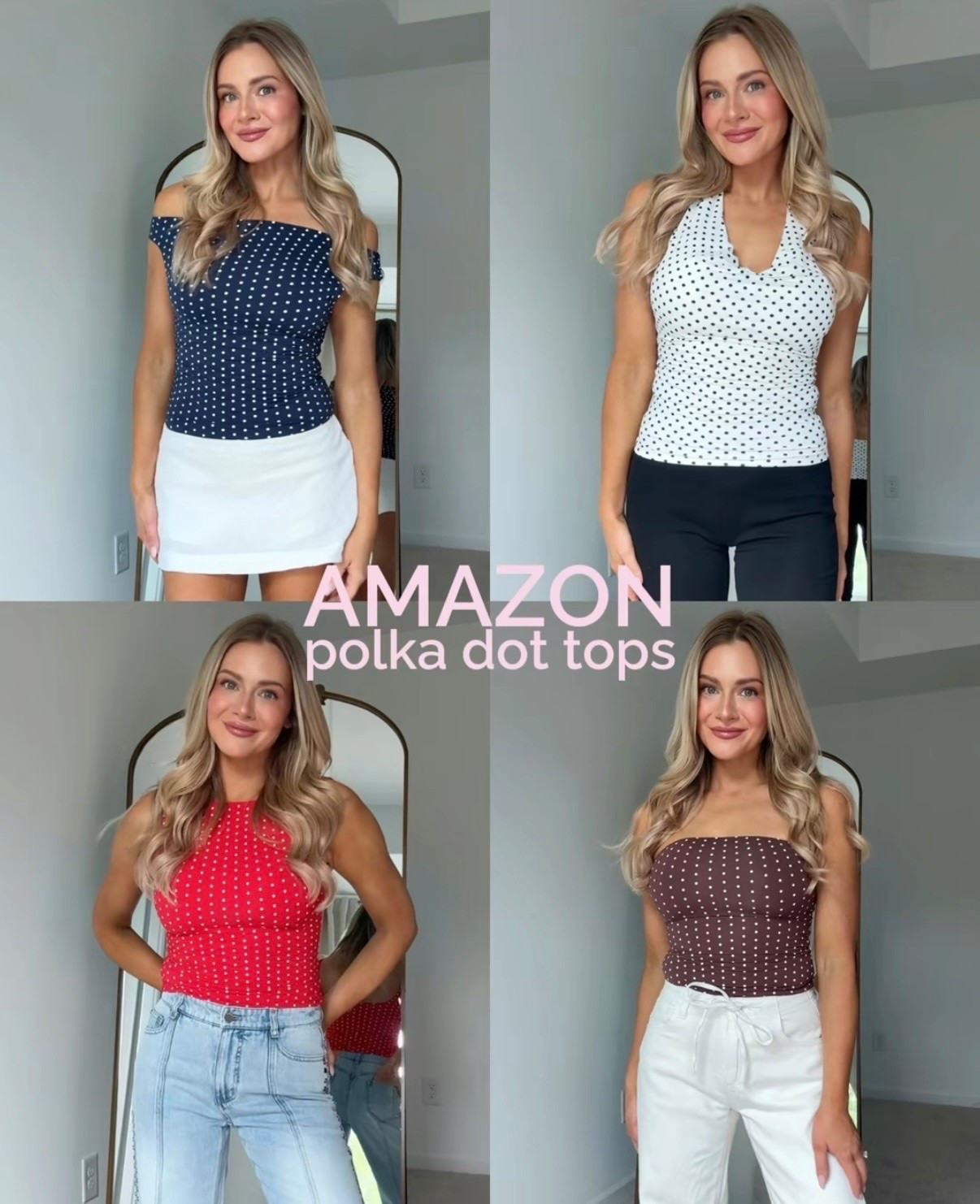 cuuuute tops, dangerous levels of obsessed ⚪️⚪️⚪️

#AmazonFashion #PolkaDotTop #TikTokFashion #OOTD #StyleFinds

#LTKootd #LTKgrwm #LTKSaleAlert