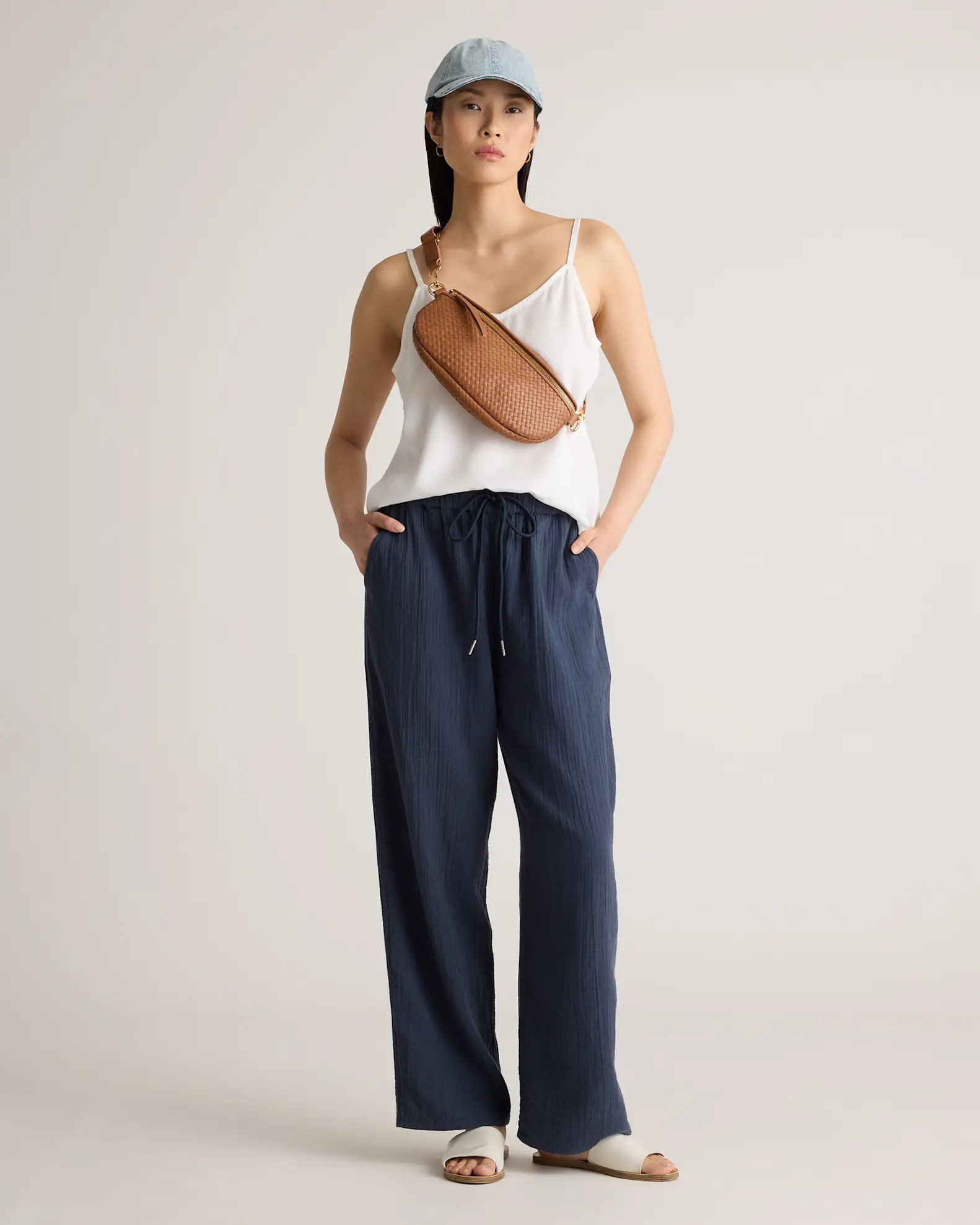 Italian Leather Handwoven Sling Bag | Quince