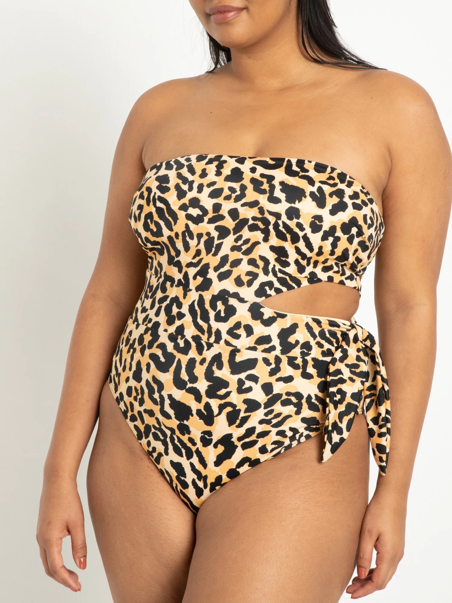 ELOQUII Women's Plus Size Side Tie Swimsuit | Walmart (US)