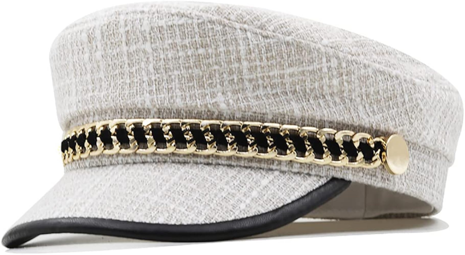 Women Fiddler Cap Newsboy Hat with Chain Trendy Visor Beret Caps for Ladies Girls Spring Red Capt... | Amazon (US)