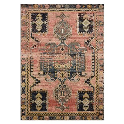 Loloi Jocelyn Global Bazaar Rose Pink Patterned Rug | Kathy Kuo Home