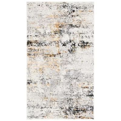 Nicci Abstract Creame/Gold Area Rug Bungalow Rose Rug Size: Rectangle 9' x 12' | Wayfair North America