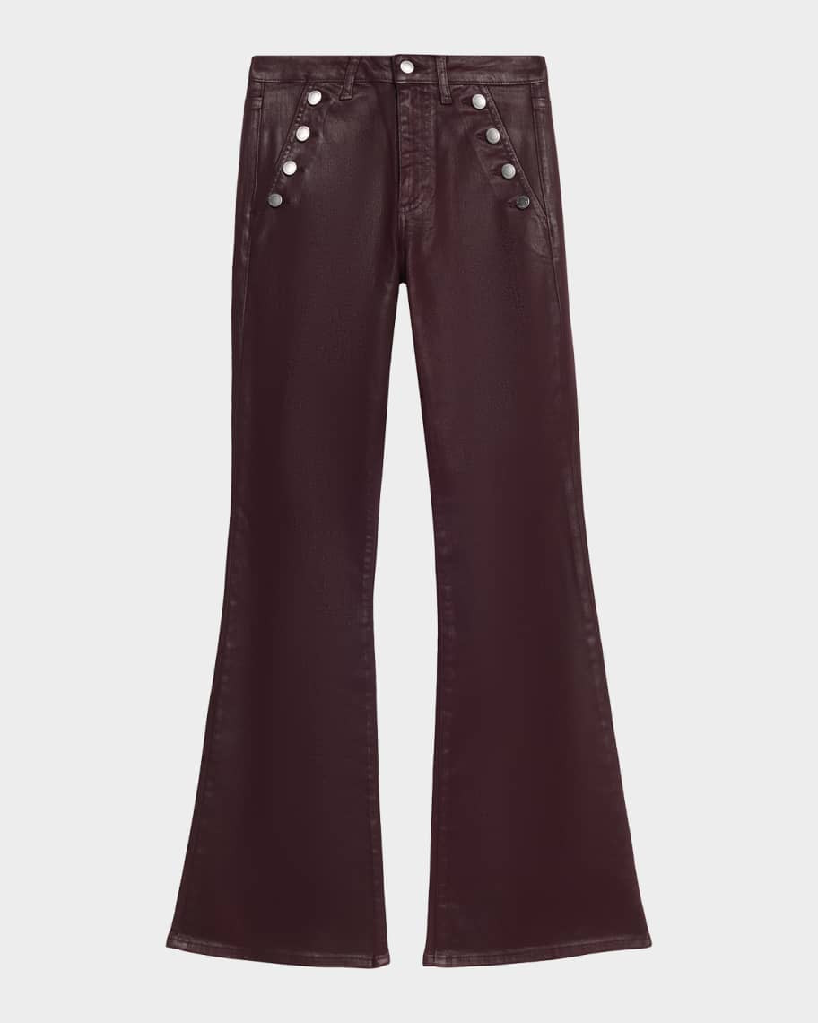 Ramy Brook Coated Helena Flare Jeans | Neiman Marcus