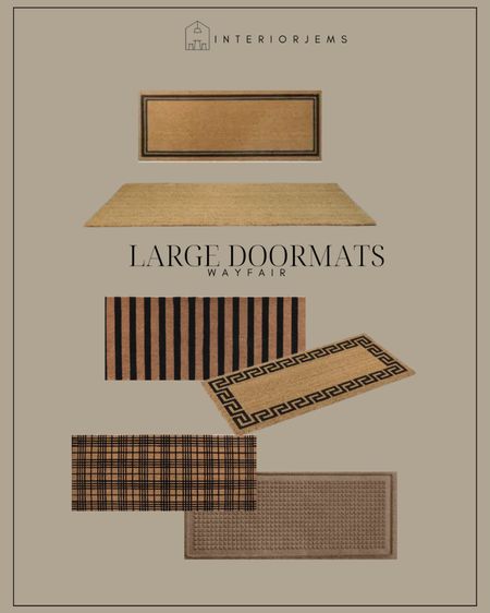 Large doormats from Wayfair, outdoor doormat, striped doormat, plain doormat, doormats with lots of sizes, small and large doormats, perfect for layering, porch, accessory, patio accessory

#LTKsalealert #LTKstyletip #LTKhome