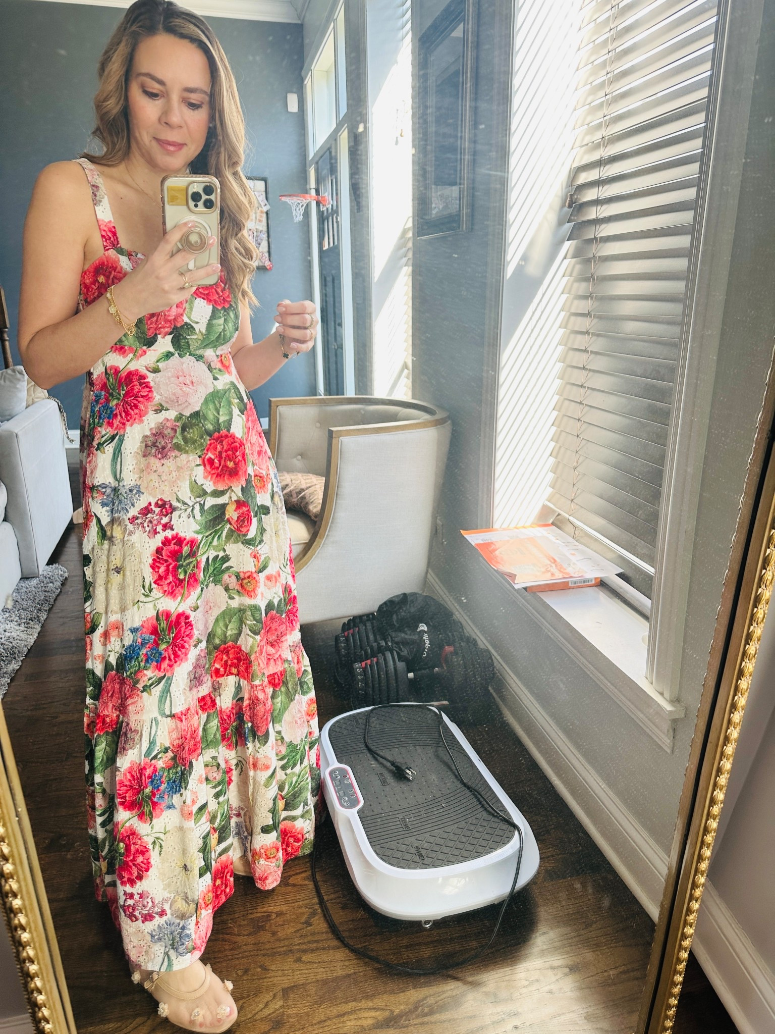 Floral midi dress, runs TTS size, wearing size small, aqua at Bloomingdales, bloomers, spring dress, Easter dress, Mother’s Day dress, mesh flats, jaclin Natale 
#jaclinnatale #spring 



#LTKBeauty #LTKStyleTip #LTKSeasonal
