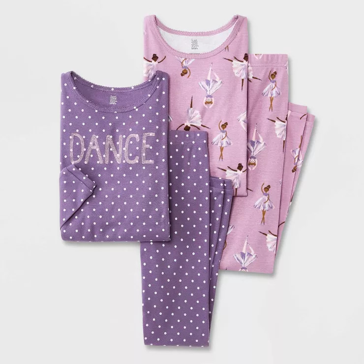Carter's Just One You® Girls' 4pc Dance/Ballerina 100% Cotton Pajama Set | Target