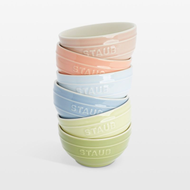 Staub 6-Piece Macaron Pastel Bowl Set + Reviews | Crate & Barrel | Crate & Barrel