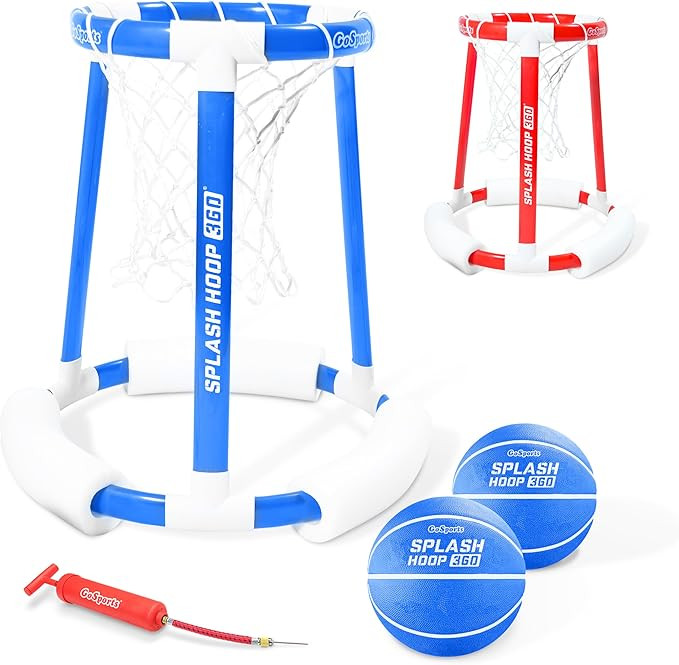 Amazon.com: GoSports Splash Hoop 360 Floating Pool Basketball Game Includes Hoop, 2 Balls and Pum... | Amazon (US)