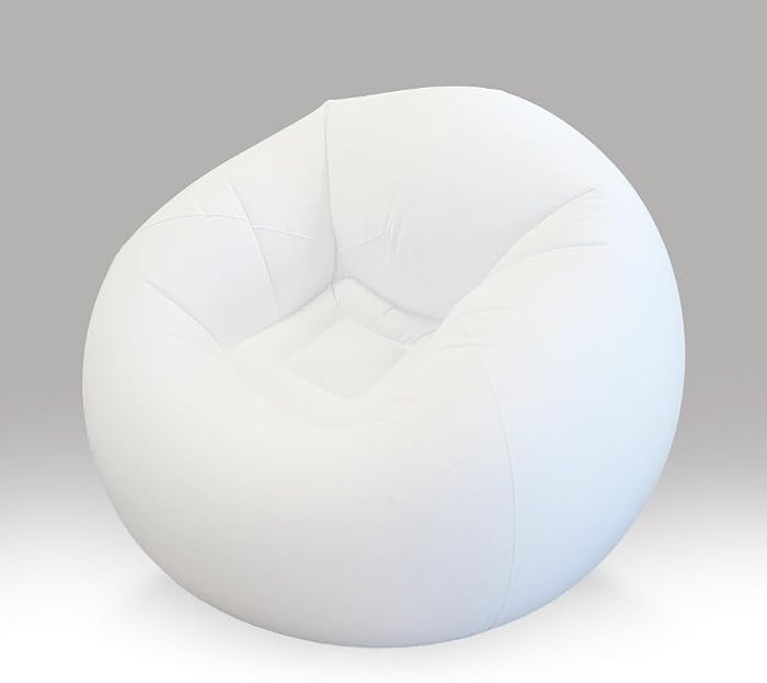 45x45x28 Inflatable Beanless Bean Bag Chair Lounge Sofa - White | Amazon (US)
