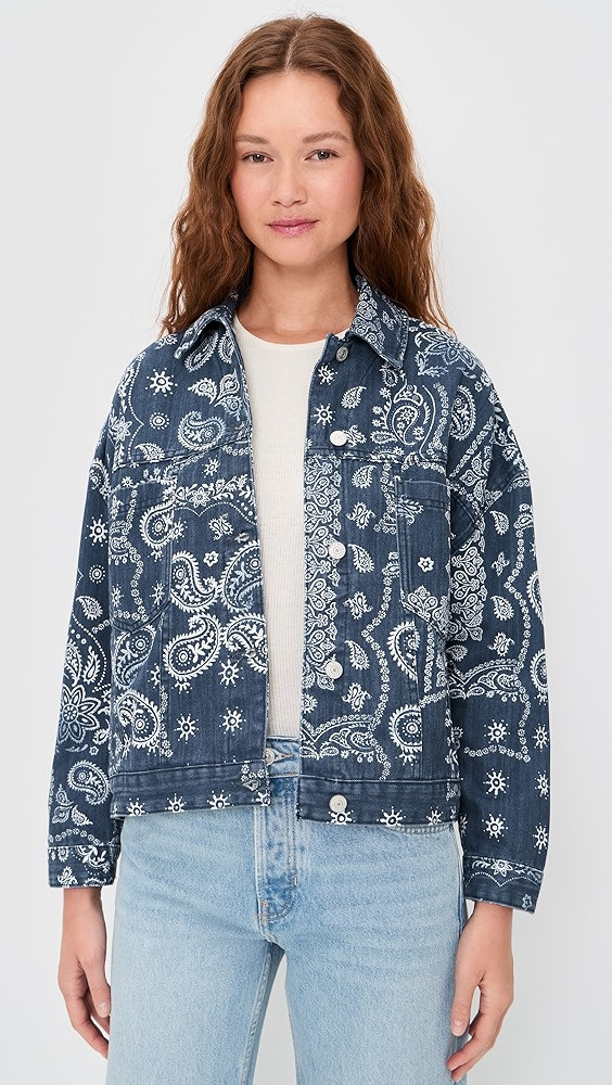 Opal Swing Printed Denim Jacket | Shopbop