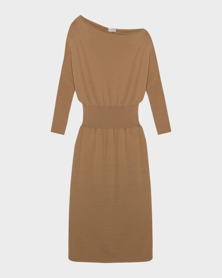 Janese Off-The-Shoulder Knit Midi Dress | Neiman Marcus