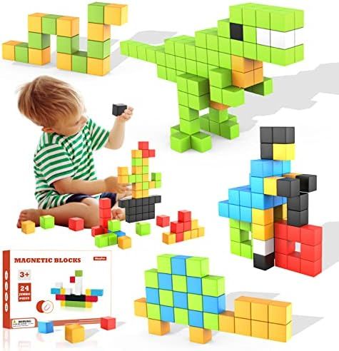 Jumbo Magnetic Blocks Montessori Toddler Toys Preschool STEM Educational Sensory Magnet Toys for 3+  | Amazon (US)