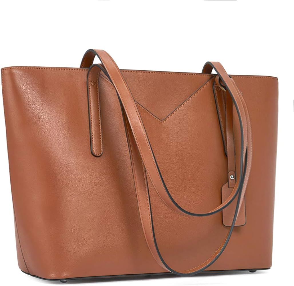 BROMEN Women Handbags Leather Tote Purses and Handbags Fashion Top Handle Shoulder Bag 3pcs Set | Amazon (US)